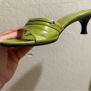 Green Women's Heeled Sandals